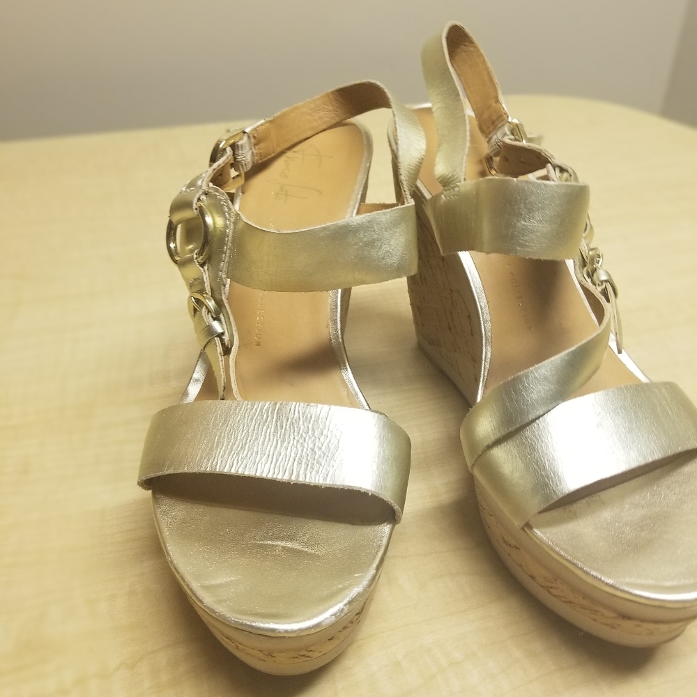 Ladies Gold Franco Sarto Sandals